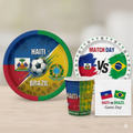 40 piece Haiti vs Brazil Game Day Party Kit PRE-SALE