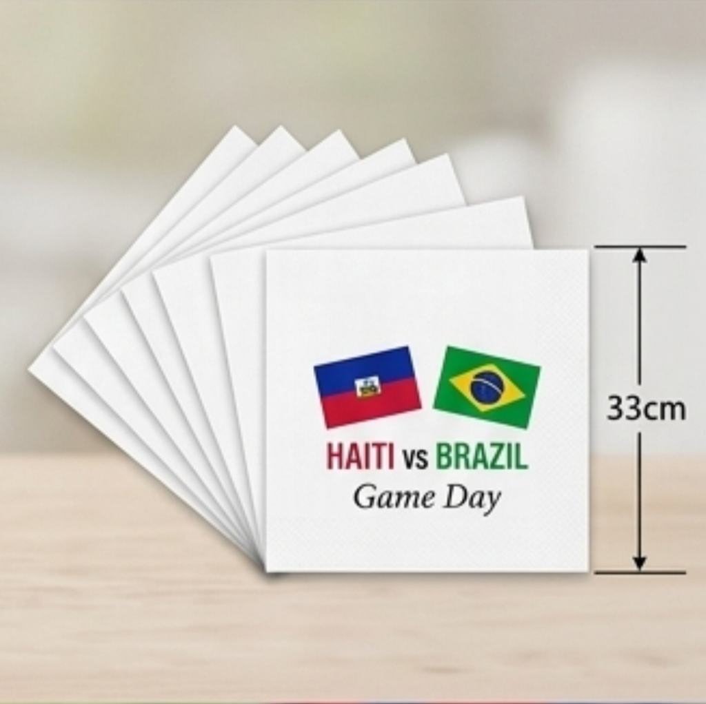 40 piece Haiti vs Brazil Game Day Party Kit PRE-SALE